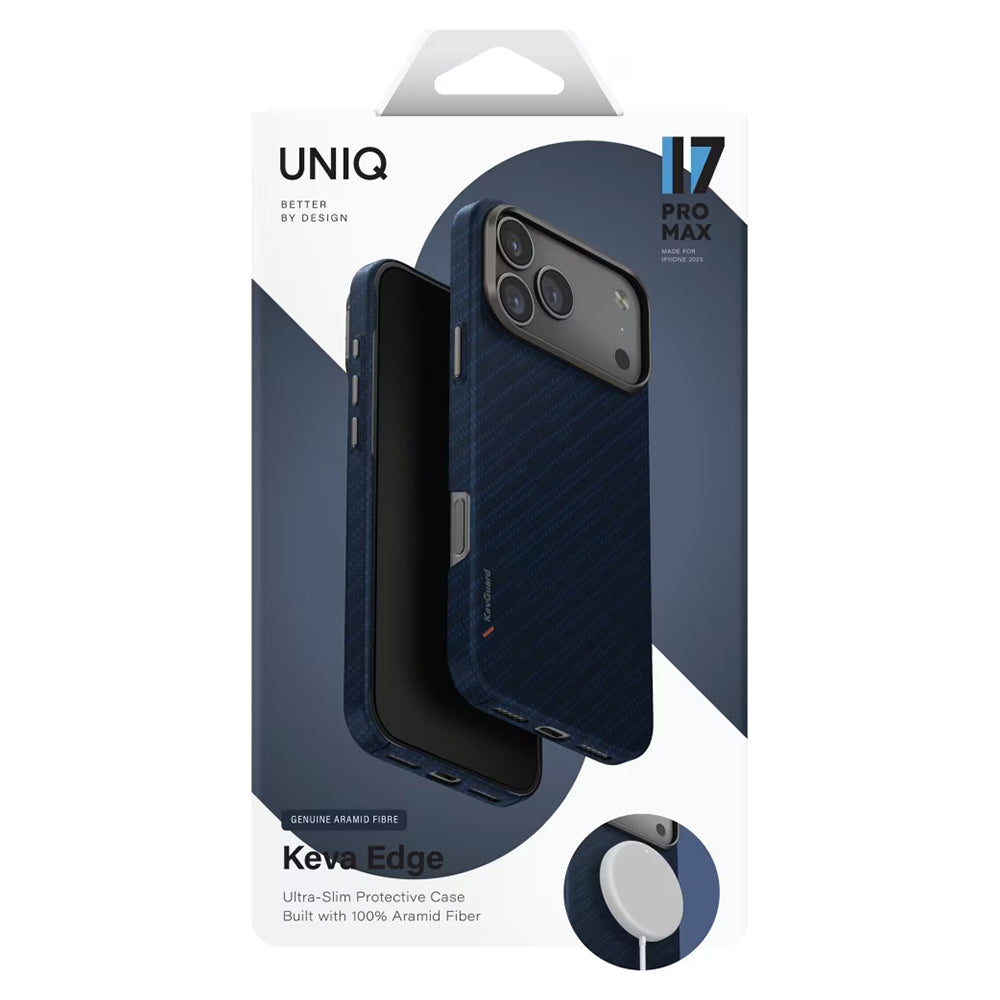 MagSafe Case for Apple iPhone 17 Pro Max, UNIQ, Keva MagClick, Navy Blue