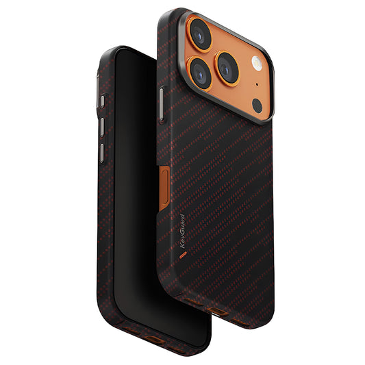 Pouzdro MagSafe pro Apple iPhone 17 Pro Max, UNIQ, Keva MagClick, Černá Červená