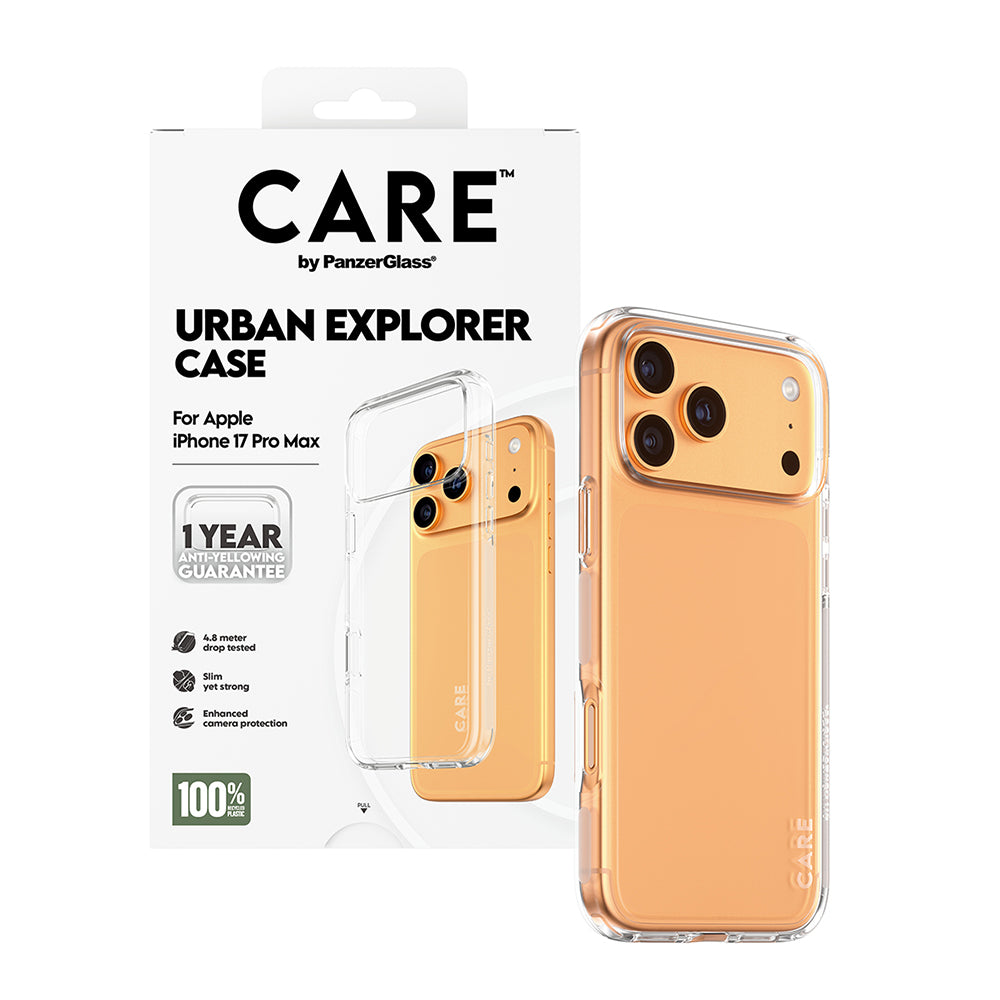 Pouzdro pro Apple iPhone 17 Pro, PanzerGlass, Care Urban Explorer, Průhledné