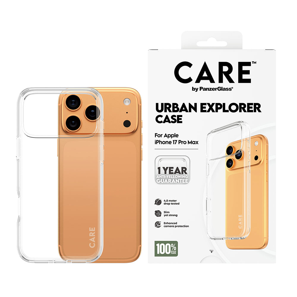 Pouzdro pro Apple iPhone 17 Pro, PanzerGlass, Care Urban Explorer, Průhledné