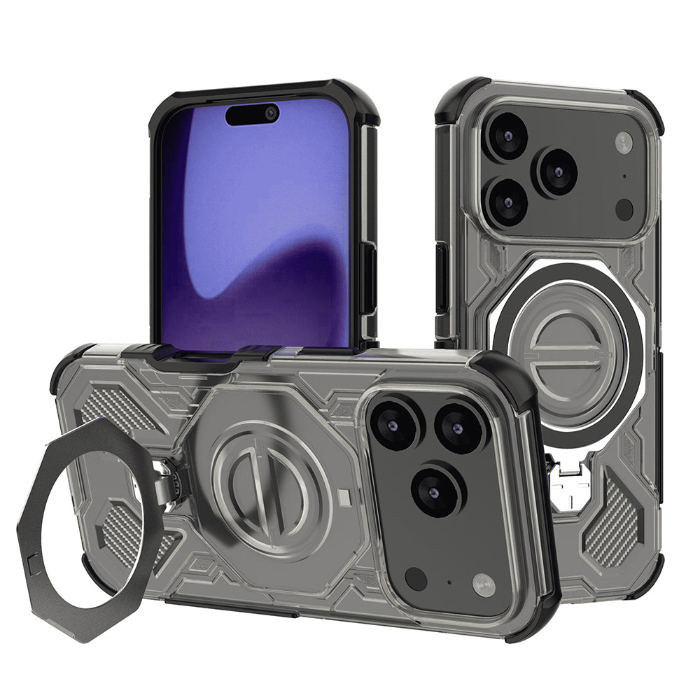 Pouzdro pro Apple iPhone 17 Pro, Techsuit, Carbon Shield Pro, Světle černá