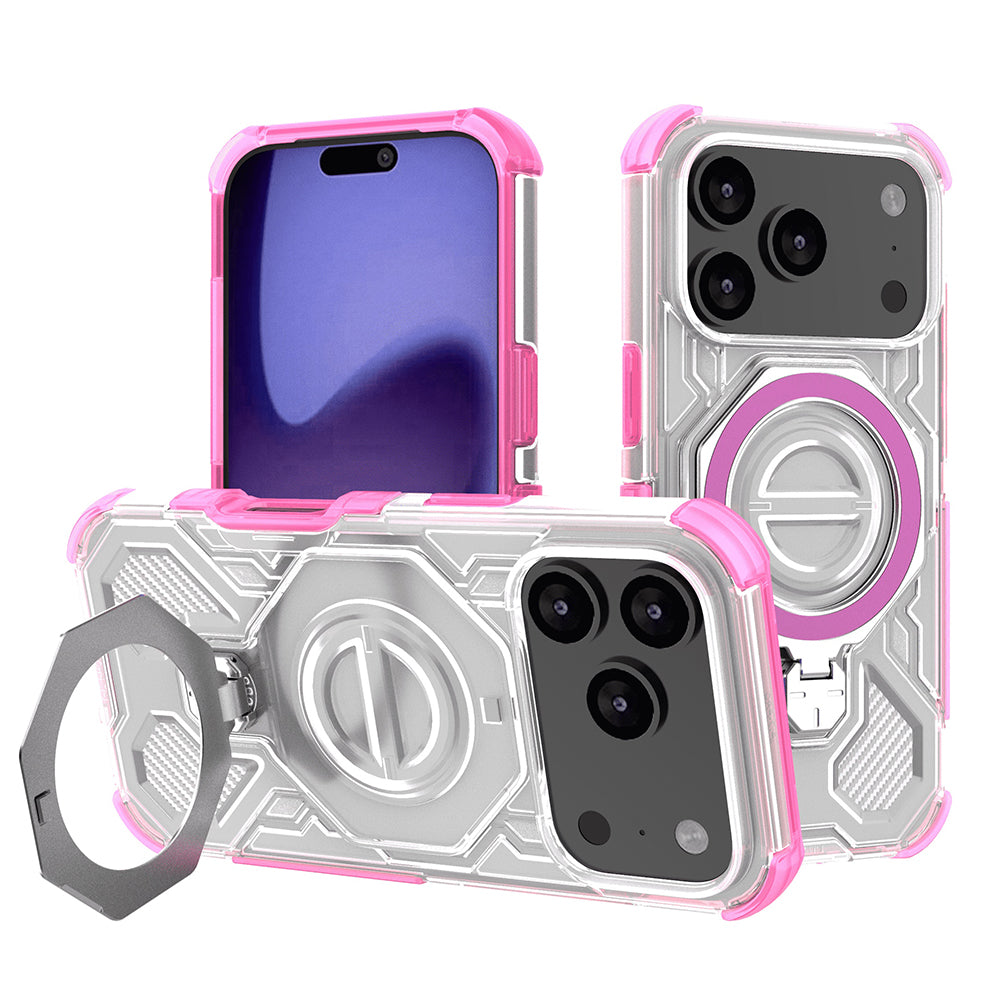 Pouzdro pro Apple iPhone 17 Pro, Techsuit, Carbon Shield Pro, Růžové.
