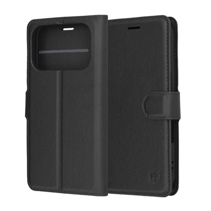 Pouzdro pro Apple iPhone 17 Pro, Techsuit, Leather Folio, Černá