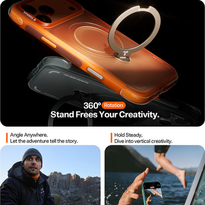 Pouzdro pro Apple iPhone 17 Pro, Torras, Ostand Spin Air, Šedé