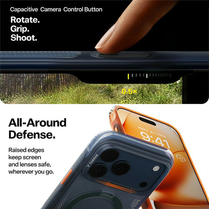 Pouzdro pro Apple iPhone 17 Pro, Torras, Ostand Spin Air, Oranžové