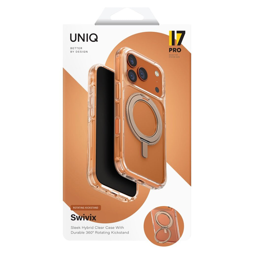 Pouzdro pro Apple iPhone 17 Pro, UNIQ, Swivix, Zlaté