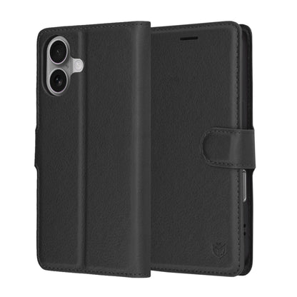 Pouzdro pro Apple iPhone 17, Techsuit, Leather Folio, Černá