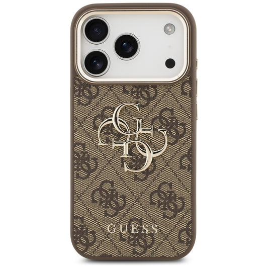 Pouzdro pro Apple iPhone 18 Pro / 17 Pro, Guess, 4G Big Classic Logo, Hnědá