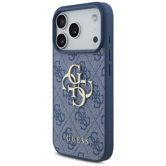 Pouzdro pro Apple iPhone 18 Pro / 17 Pro, Guess, 4G Big Logo, Modré