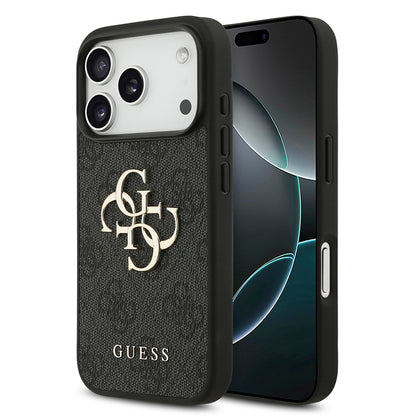 Pouzdro pro Apple iPhone 18 Pro / 17 Pro, Guess, 4G Big Logo, Černé
