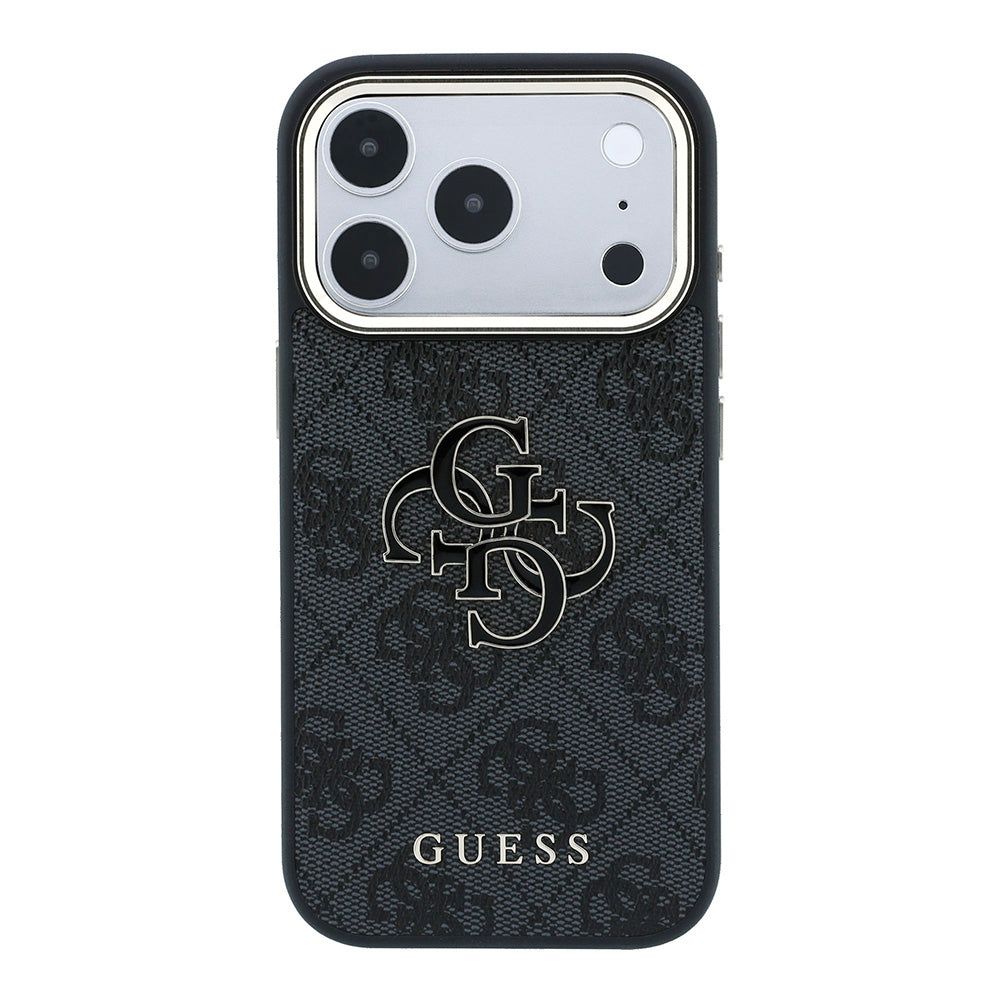 Pouzdro pro Apple iPhone 18 Pro / 17 Pro, Guess, 4G Big Resin Logo, Černé