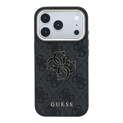 Pouzdro pro Apple iPhone 18 Pro / 17 Pro, Guess, 4G Big Resin Logo, Černé