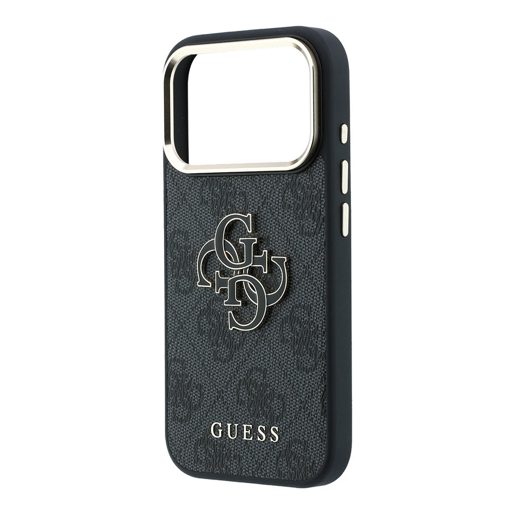 Pouzdro pro Apple iPhone 18 Pro / 17 Pro, Guess, 4G Big Resin Logo, Černé