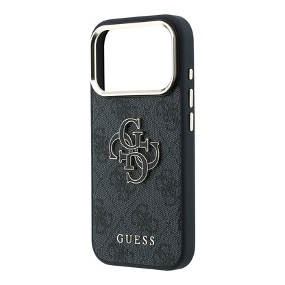 Pouzdro pro Apple iPhone 18 Pro / 17 Pro, Guess, 4G Big Resin Logo, Černé