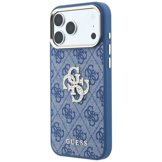 Pouzdro pro Apple iPhone 18 Pro / 17 Pro, Guess, 4G Big Strass Logo, Modré