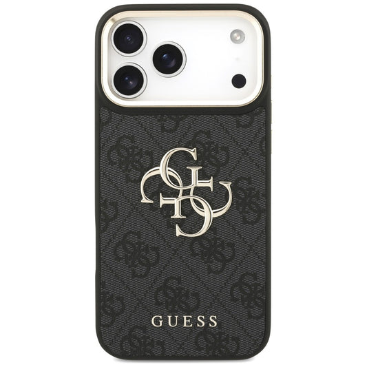 Pouzdro pro Apple iPhone 18 Pro / 17 Pro, Guess, Big 4G Classic Logo & Big Strap Metal Buttons, černé