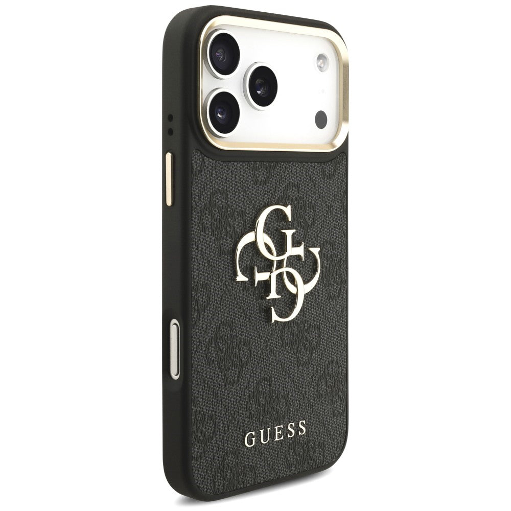 Pouzdro pro Apple iPhone 18 Pro / 17 Pro, Guess, Big 4G Classic Logo & Big Strap Metal Buttons, černé