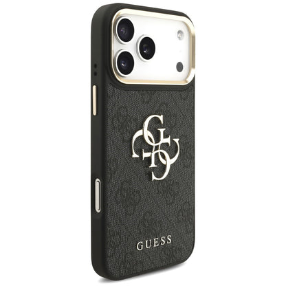 Pouzdro pro Apple iPhone 18 Pro / 17 Pro, Guess, Big 4G Classic Logo & Big Strap Metal Buttons, černé