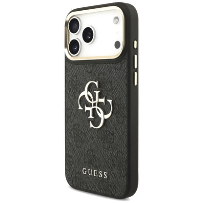 Pouzdro pro Apple iPhone 18 Pro / 17 Pro, Guess, Big 4G Classic Logo & Big Strap Metal Buttons, černé