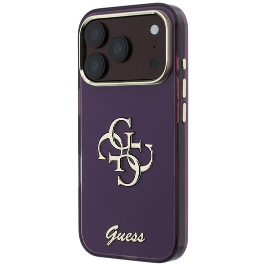 Pouzdro pro Apple iPhone 18 Pro / 17 Pro, Guess, IML 4G Metal Script, Vínová