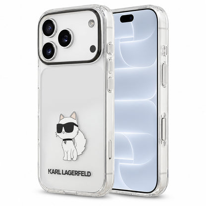 Pouzdro pro Apple iPhone 18 Pro / 17 Pro, Karl Lagerfeld, IML Choupette NFT, průhledné