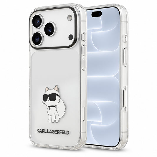 Pouzdro pro Apple iPhone 18 Pro / 17 Pro, Karl Lagerfeld, IML Choupette NFT, průhledné