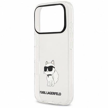 Pouzdro pro Apple iPhone 18 Pro / 17 Pro, Karl Lagerfeld, IML Choupette NFT, průhledné