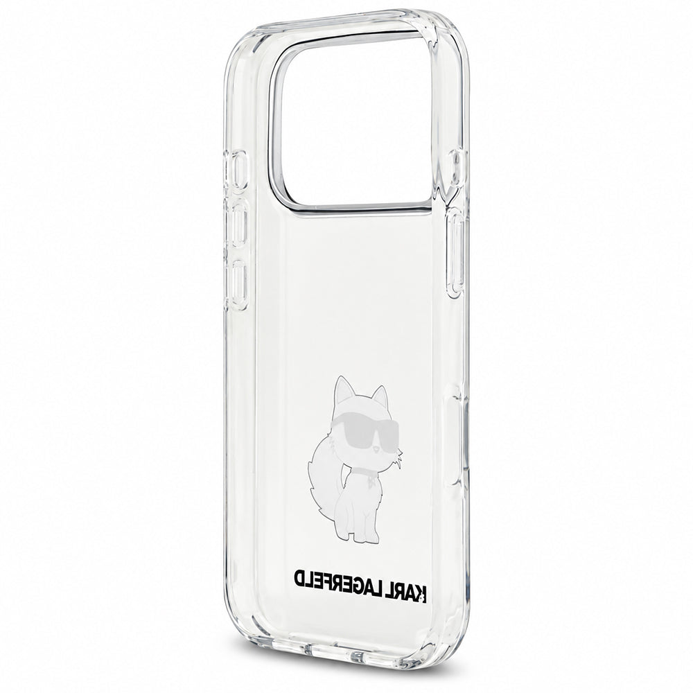 Pouzdro pro Apple iPhone 18 Pro / 17 Pro, Karl Lagerfeld, IML Choupette NFT, průhledné
