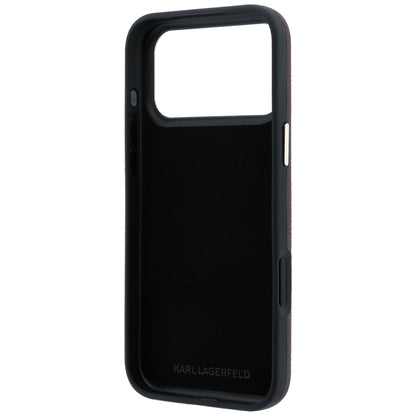 Pouzdro pro Apple iPhone 18 Pro / 17 Pro, Karl Lagerfeld, hladké velké pryskyřičné logo, vínové