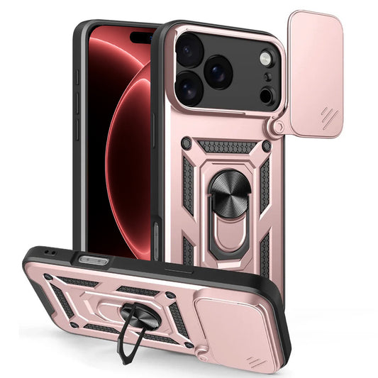 Pouzdro pro Apple iPhone 18 Pro / 17 Pro, Techsuit, CamShield, Růžově zlaté