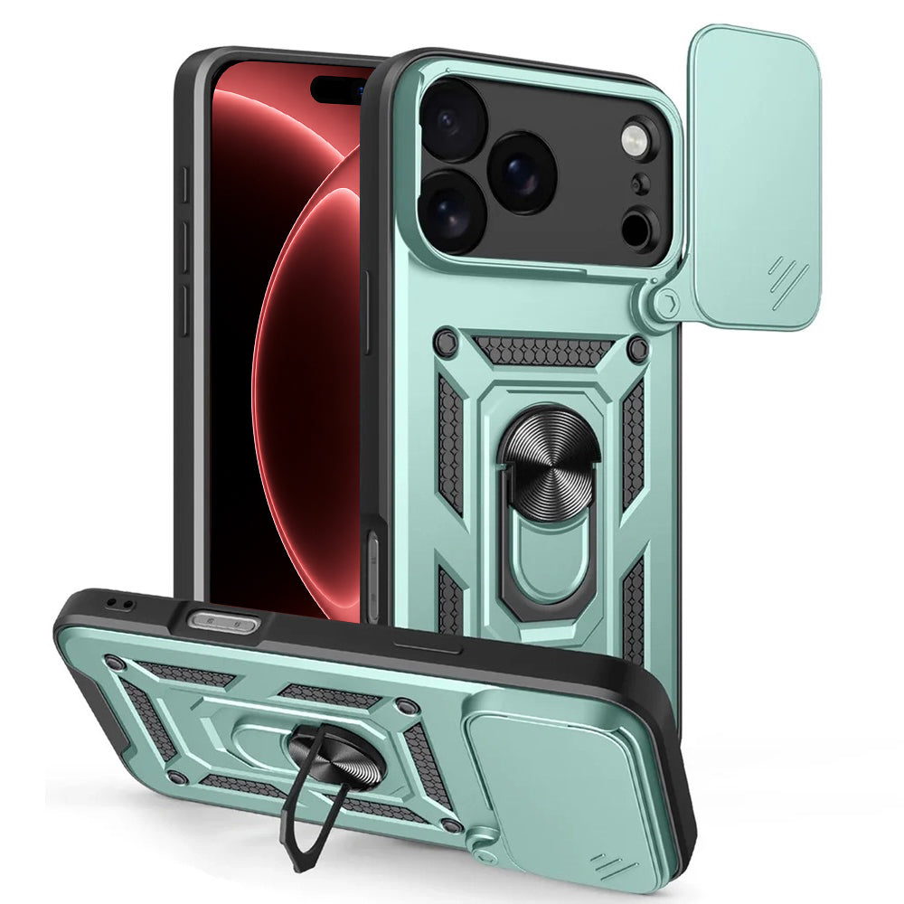 Pouzdro pro Apple iPhone 18 Pro / 17 Pro, Techsuit, CamShield, Zelené