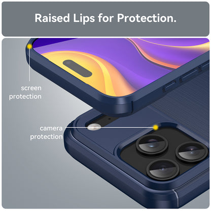Pouzdro pro Apple iPhone 18 Pro / 17 Pro, Techsuit, Carbon, Modré