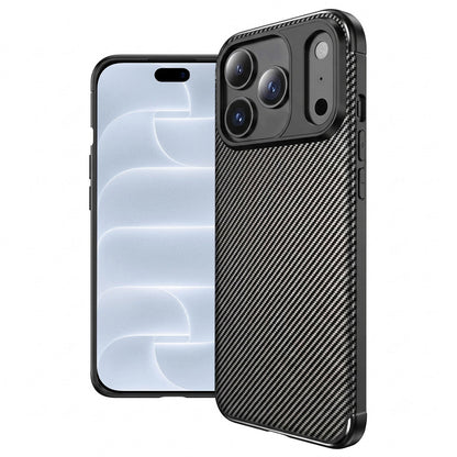 Pouzdro pro Apple iPhone 18 Pro / 17 Pro, Techsuit, CarbonFiber, černé
