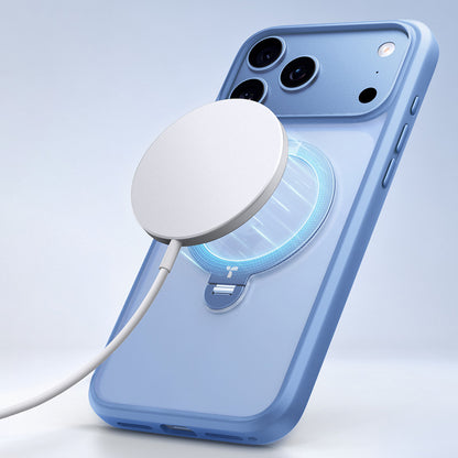 MagSafe pouzdro pro Apple iPhone 18 Pro / 17 Pro, Torras, Ostand Spin, Modrá
