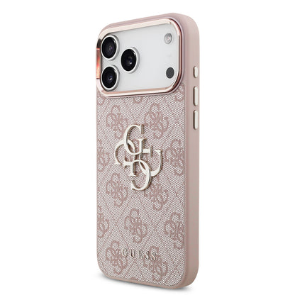 Pouzdro pro Apple iPhone 18 Pro Max / 17 Pro Max, Guess, 4G Big Classic Logo, Růžové