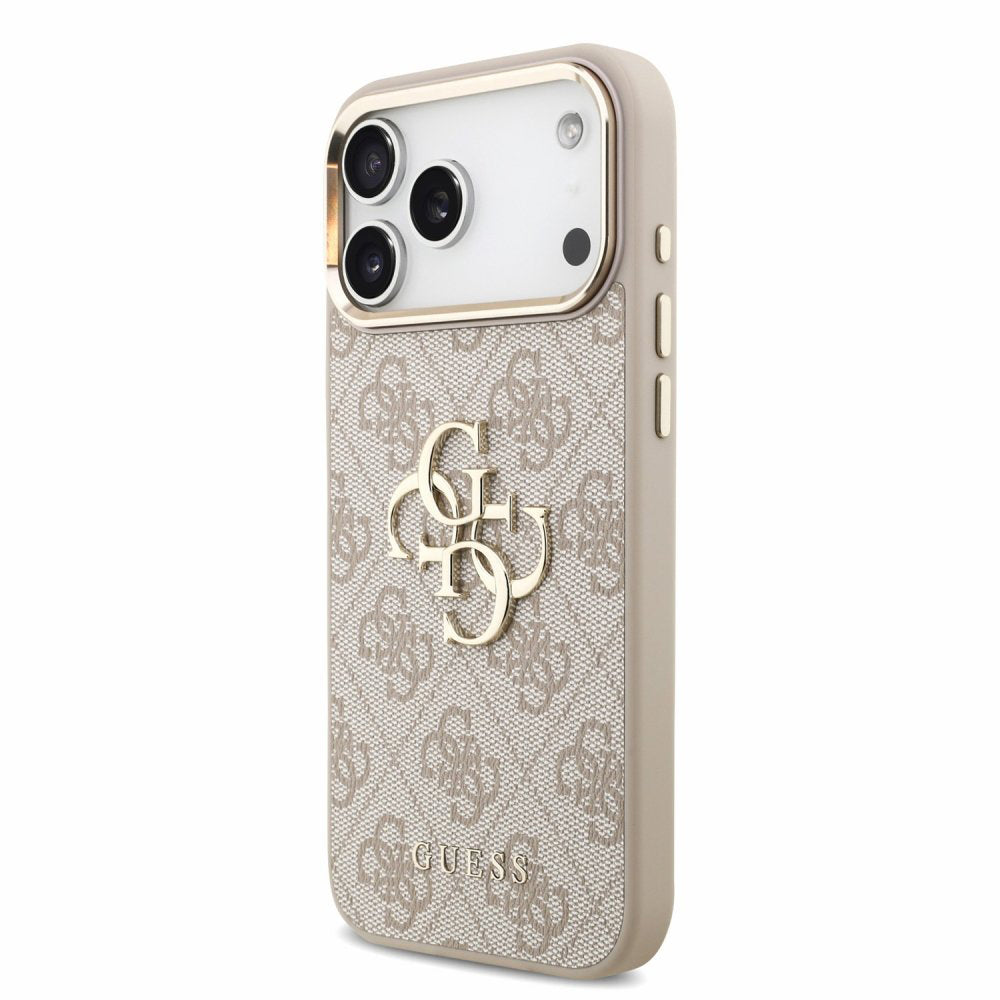 Pouzdro pro Apple iPhone 18 Pro Max / 17 Pro Max, Guess, 4G Classic Logo s páskem, Růžově zlaté