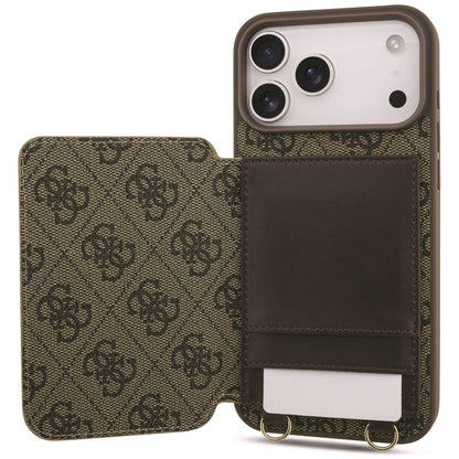 Pouzdro pro Apple iPhone 18 Pro Max / 17 Pro Max, Guess, 4G Crossbody Cardslot, hnědé