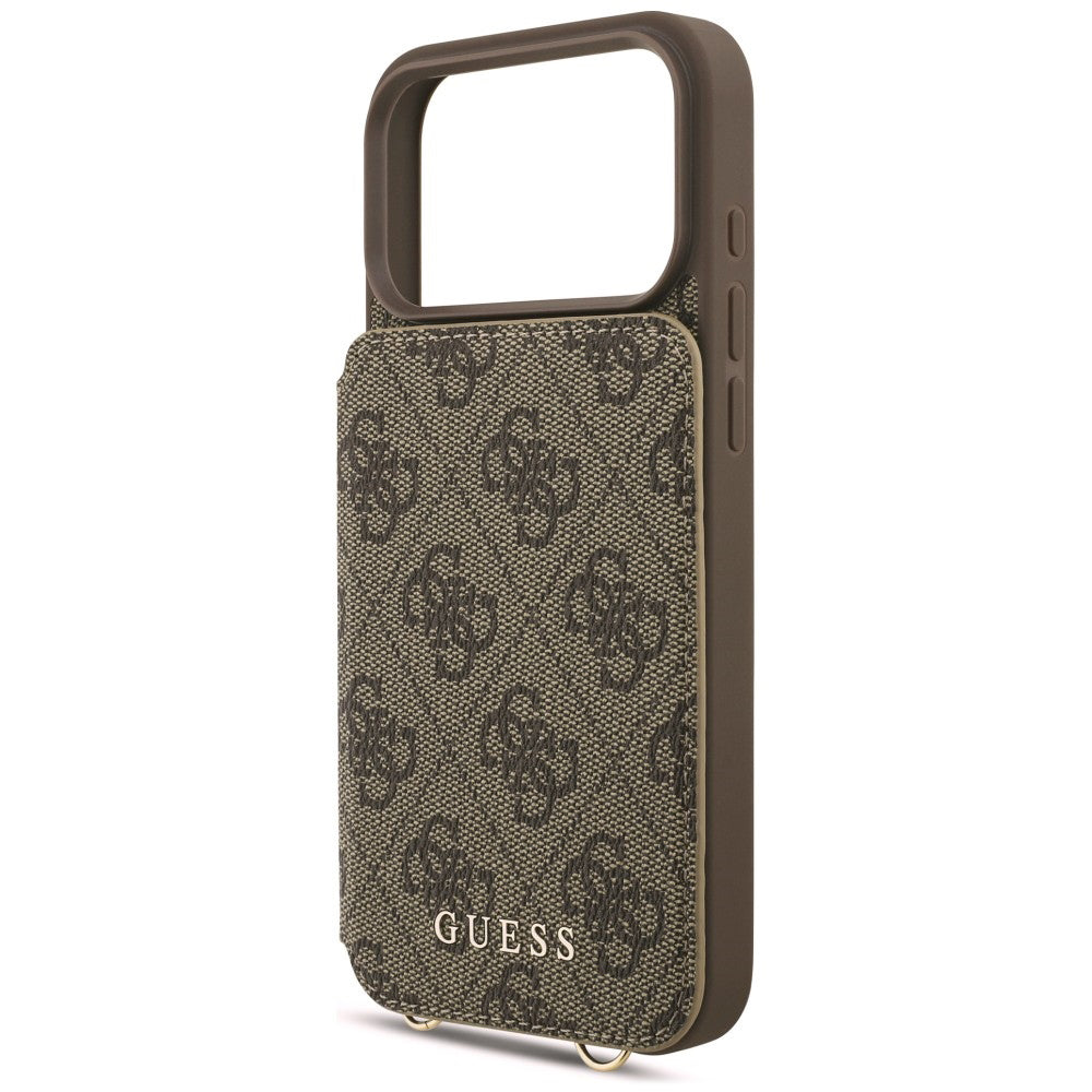 Pouzdro pro Apple iPhone 18 Pro Max / 17 Pro Max, Guess, 4G Crossbody Cardslot, hnědé