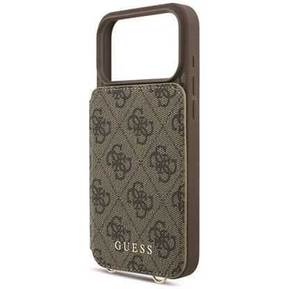 Pouzdro pro Apple iPhone 18 Pro Max / 17 Pro Max, Guess, 4G Crossbody Cardslot, hnědé