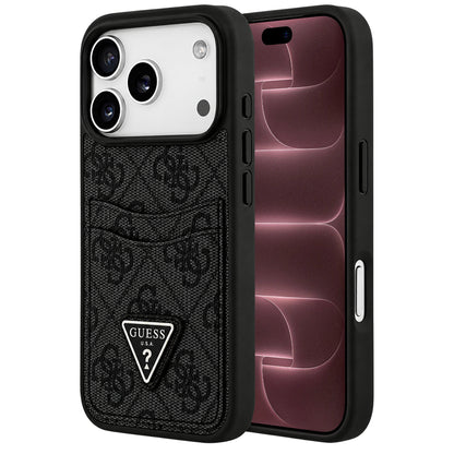 Pouzdro pro Apple iPhone 18 Pro Max / 17 Pro Max, Guess, 4G Double Card Triangle, černé
