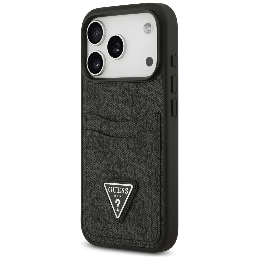 Pouzdro pro Apple iPhone 18 Pro Max / 17 Pro Max, Guess, 4G Double Card Triangle, černé