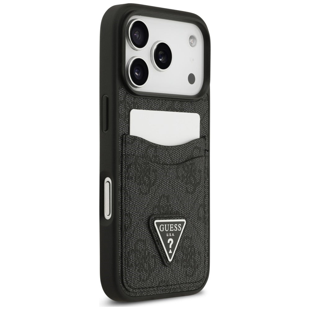 Pouzdro pro Apple iPhone 18 Pro Max / 17 Pro Max, Guess, 4G Double Card Triangle, černé