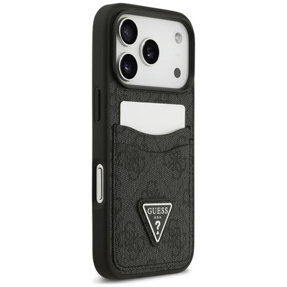Pouzdro pro Apple iPhone 18 Pro Max / 17 Pro Max, Guess, 4G Double Card Triangle, černé