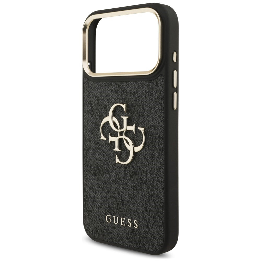 Case for Apple iPhone 18 Pro Max / 17 Pro Max, Guess, Big 4G Classic Logo & Big Strap Metal Buttons, Black