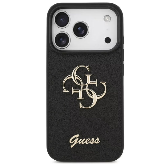 Pouzdro pro Apple iPhone 18 Pro Max / 17 Pro Max, Guess, Fixed Glitter Big 4G, Černé