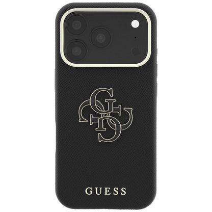 Pouzdro pro Apple iPhone 18 Pro Max / 17 Pro Max, Guess, Grained Big Resin Logo, Černé