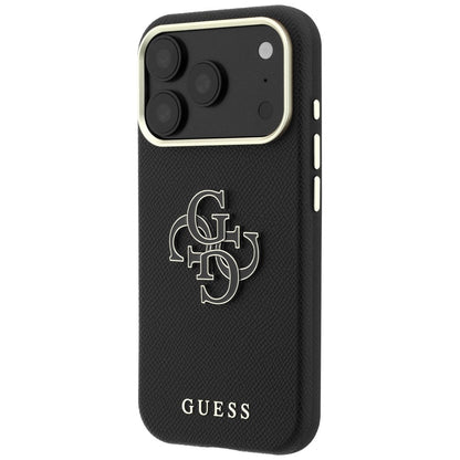 Pouzdro pro Apple iPhone 18 Pro Max / 17 Pro Max, Guess, Grained Big Resin Logo, Černé