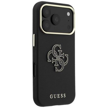 Pouzdro pro Apple iPhone 18 Pro Max / 17 Pro Max, Guess, Grained Big Resin Logo, Černé