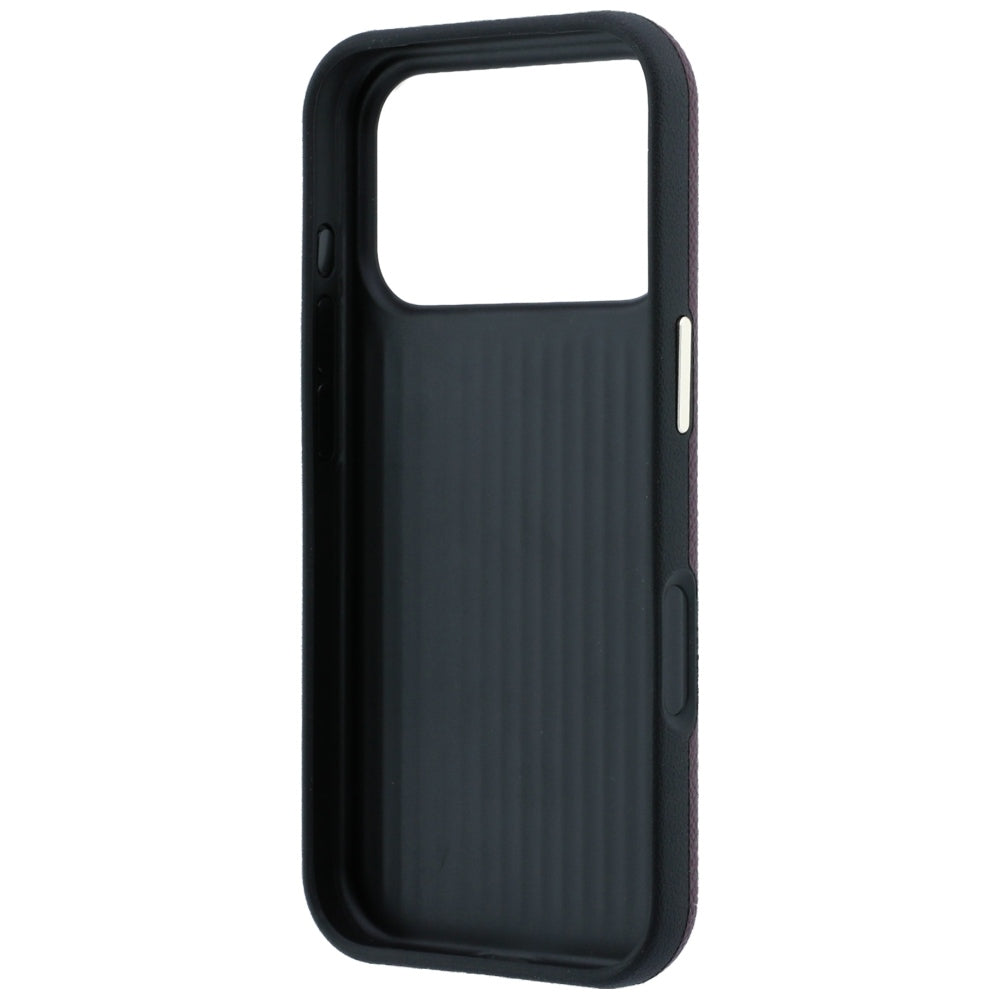 Pouzdro pro Apple iPhone 18 Pro Max / 17 Pro Max, Guess, Zrnitý velký pryskyřičný logo, Tmavě červená