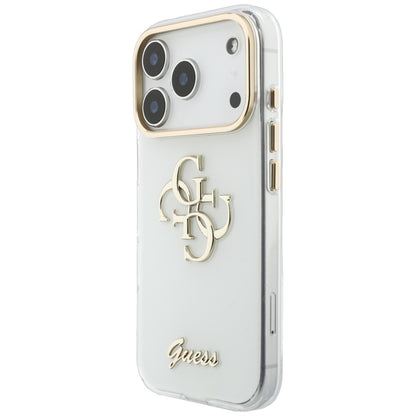 Pouzdro pro Apple iPhone 18 Pro Max / 17 Pro Max, Guess, IML 4G Metal Script, Bílé